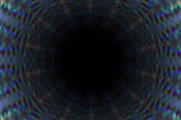 Relative RGB deviation of picture 17 from picture 13, intensities multiplied by 50