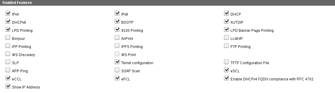 HP LaserJet Pro M201dw Networking->Configuration.Advanced.Enabled_Features HP LaserJet Pro M201dw Networking->Configuration.Advanced.Enabled_Features